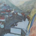 No.17. Staithes from Cowbar #2 . Acrylic. 2012. 175x250mm