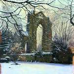 27.0 Gisborough Priory, Winter. Acrylic. 2013 . 260 x 350 mm