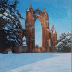 No.25. East Window, Gisborough Priory. Acrylic. 2012. 180x250mm