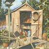 Garden shed. Acrylic. 200x285mm.