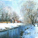 River Leven, Great Ayton. Acrylic. 2009. 260 x 170mm. SOLD