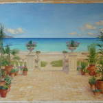 32. Terrace Seascape. Acrylic. 1400 x 1000mm