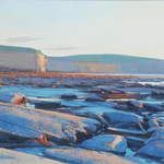 009   Boulby from Staithes. Acrylic.  2011.  375mmx200mm