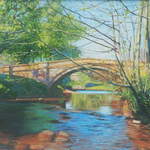 022 Bridge, Lealholm, Spring.  Acrylic.  2011.  250mm x 180mm