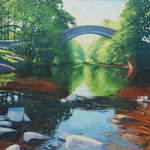 024 Ivelet Bridge, Swaledale.   Acrylic.  2011.  360mmx250mm